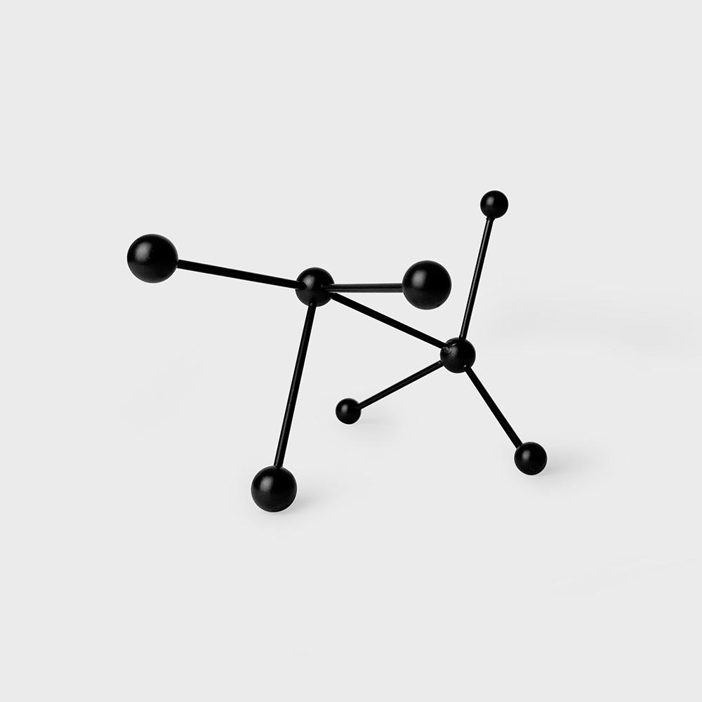 블랙 원자 모티브 오브제