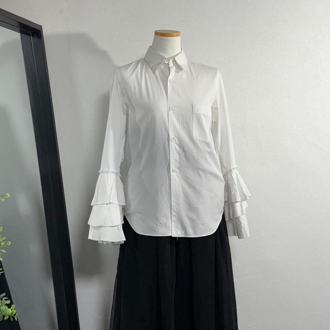 18ss 꼼데가르송 꼼데가르송 프릴슬리브 블라우스 xs | 후루츠패밀리
