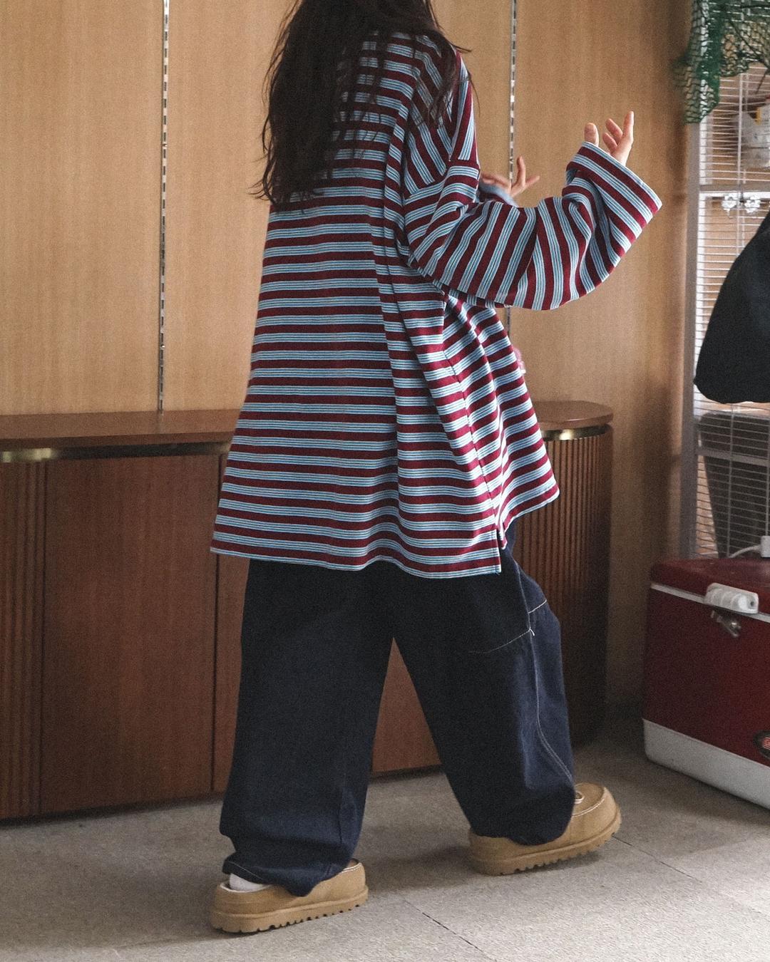 COCO STRIPE LONG SLEEVE TEE