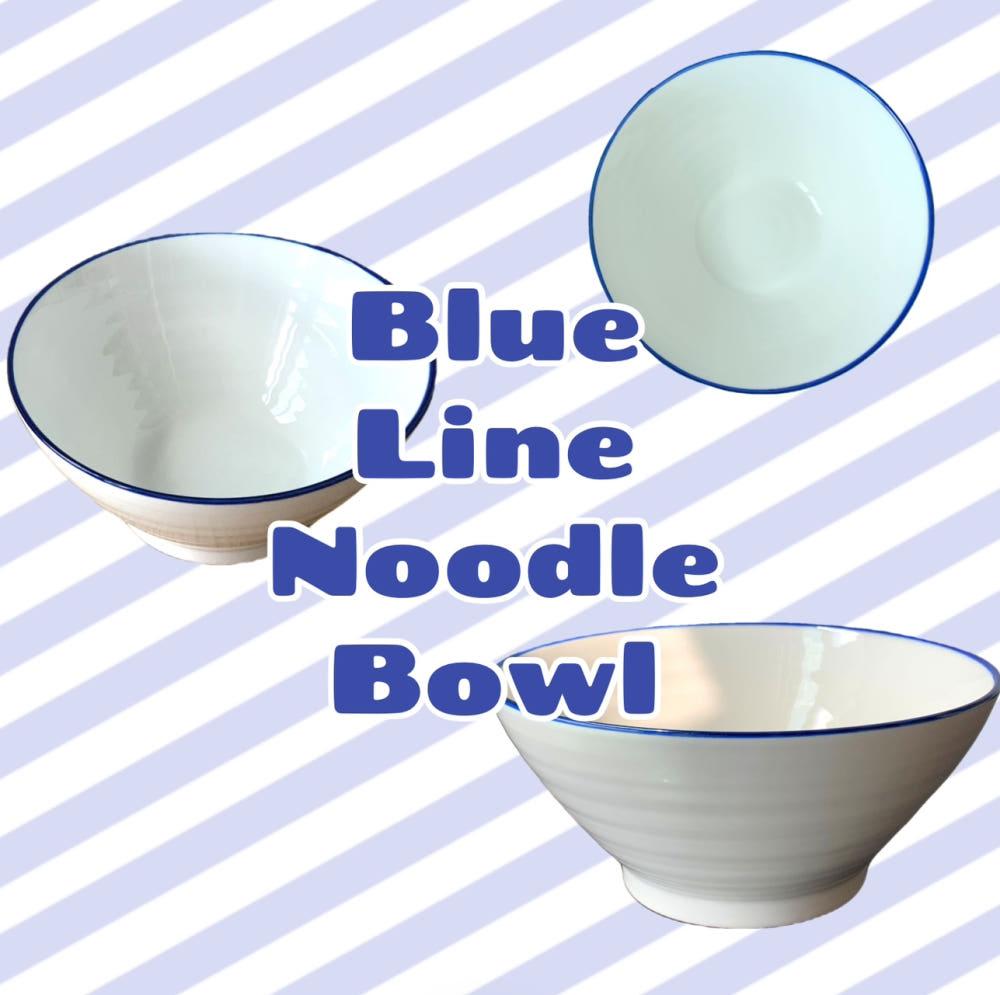 Blue line noodle bowl