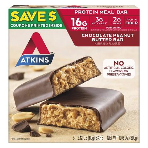 앳킨스 초콜릿 피넛 버터 바, 60g, 1개