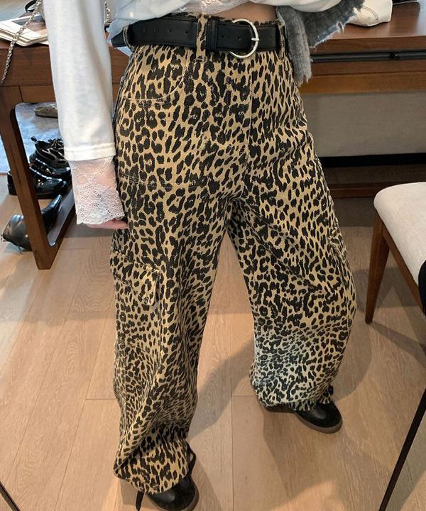 치투스 스트릿 레오파드 카고 팬츠