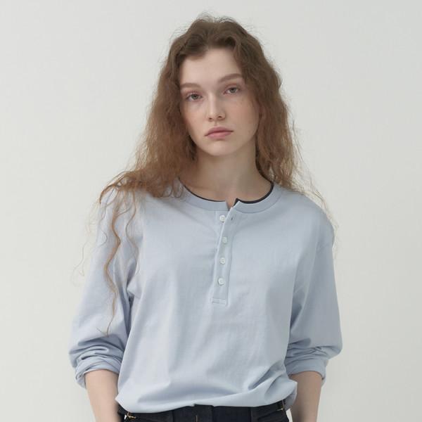 헨리넥 보이 티셔츠 - Skyblue