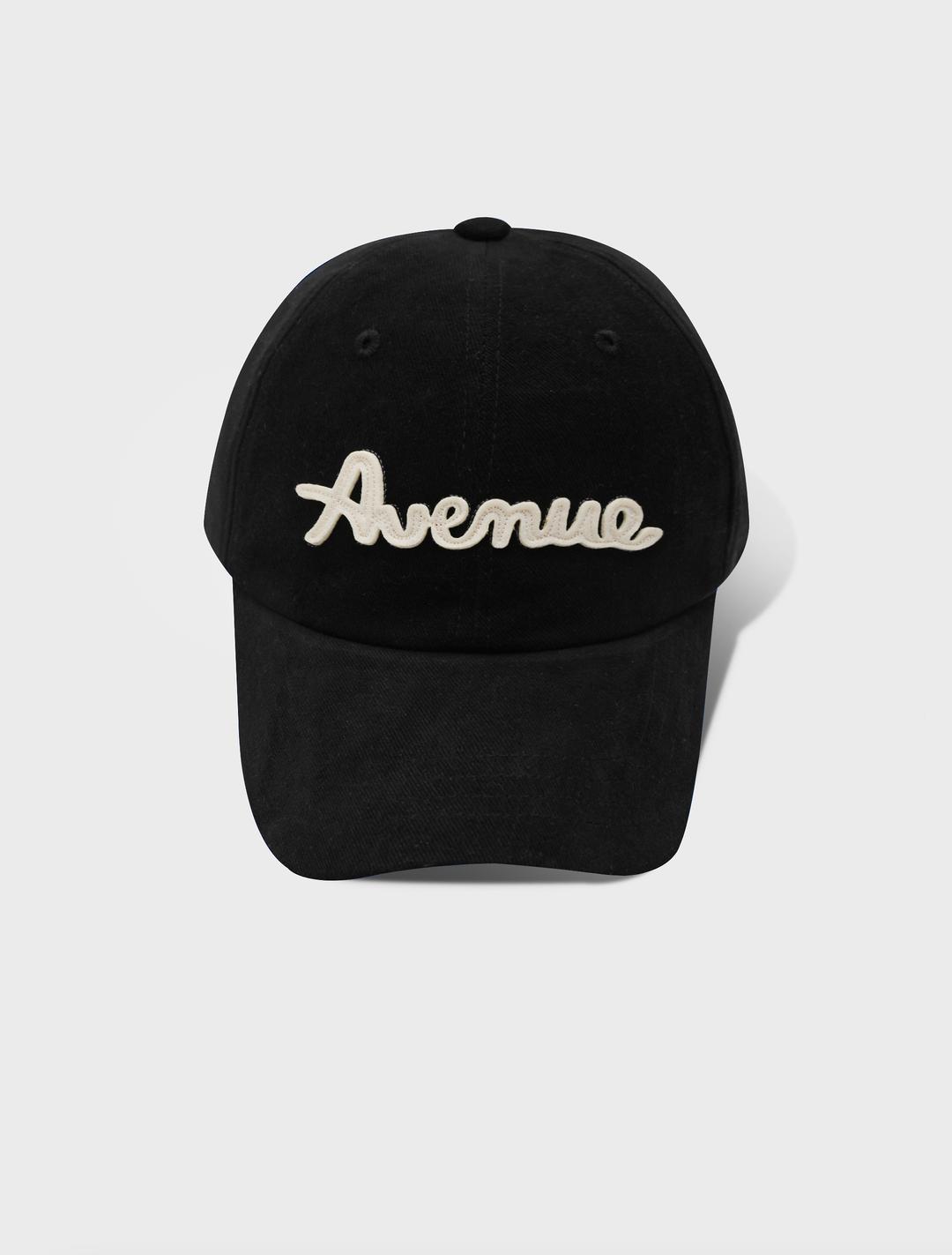 [10.21~10.27 프리오더 10% OFF] AVENUE 로고 펠트 볼캡 - 블랙