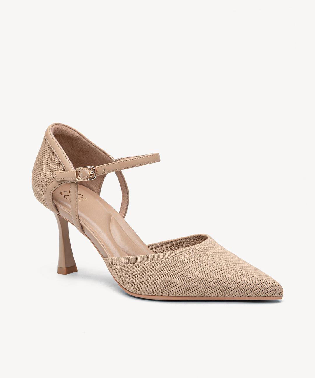 Elegant Strap Pointed Toe Heeled Pumps