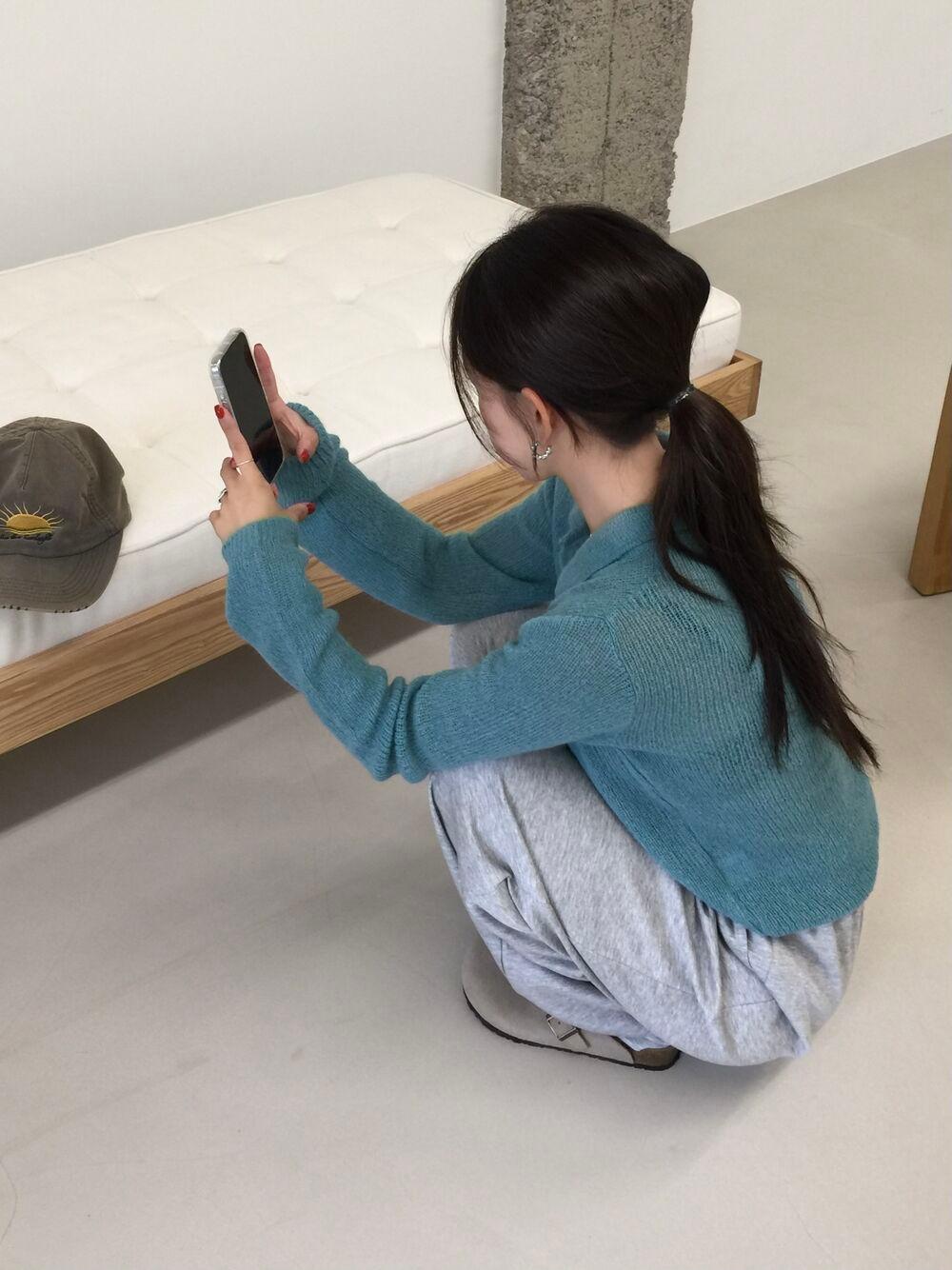 설트 모헤어 니트 (민트,차콜)