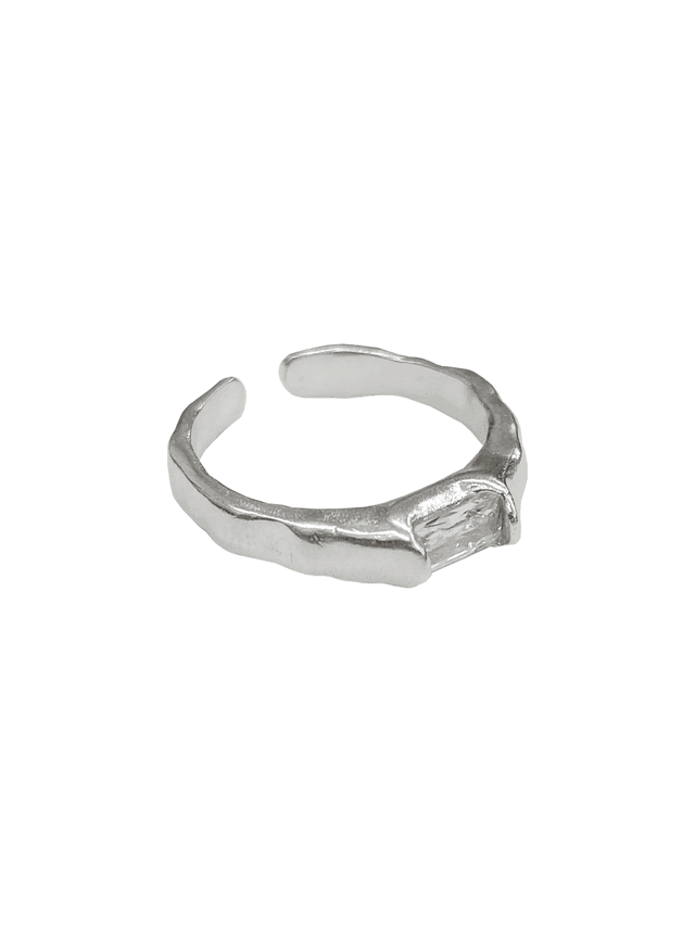 Square crystal ring