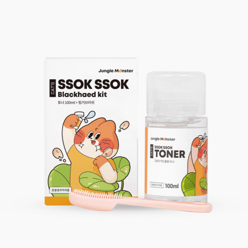 정글몬스터 고양이 쏙쏙뽑냥 토너 + 핑커브러쉬 - 트리트먼트/에센스 | 쿠팡