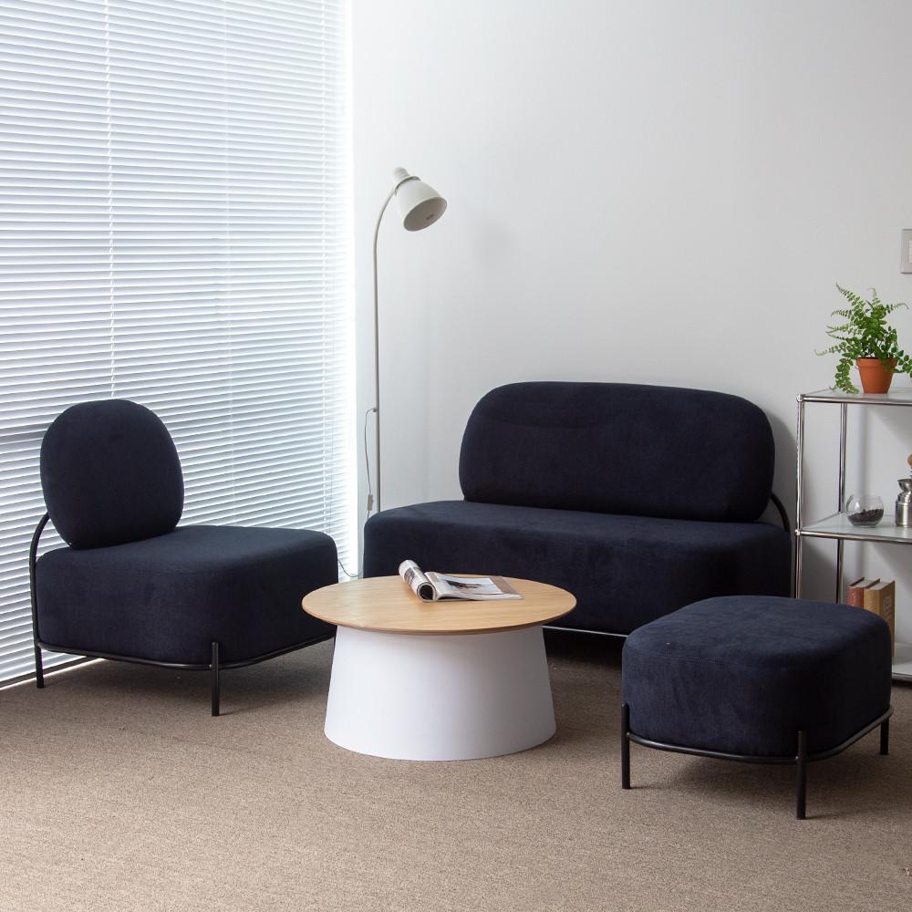 마네 미니멀 조약돌 디자인 발수 패브릭 3인용 쇼파 3color