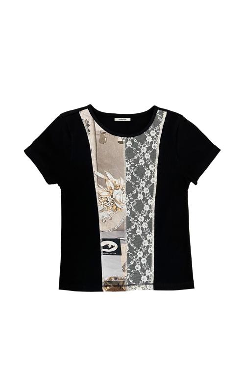 투머치택스(TOOMUCHTAX)  PANEL T-SHIRT (BLACK) - 사이즈 & 후기 | 무신사