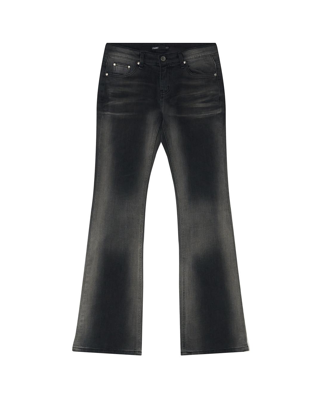 NO.06 LOW-RISE BLACK BOOTCUT JEANS