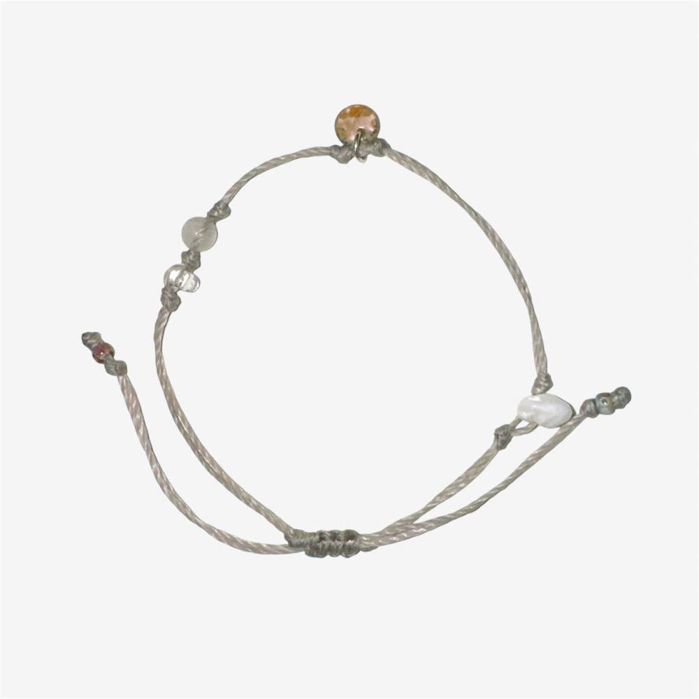 오무무 OMUMU 체코글래스 참 매듭팔찌 레이어링 실팔찌