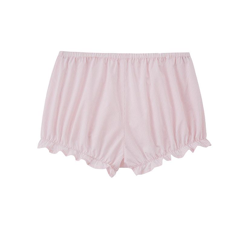 SLIM-FITTING SHIRT DRESS & RUFFLE SHORTS - Pink / XS / Shorts