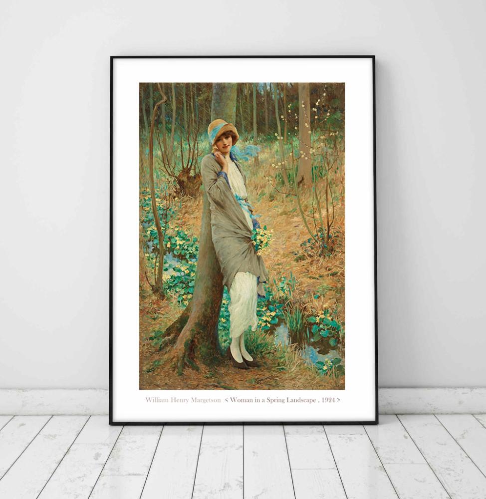윌리엄 헨리 마겟슨 봄날 풍경의 여인 인테리어 포스터 액자