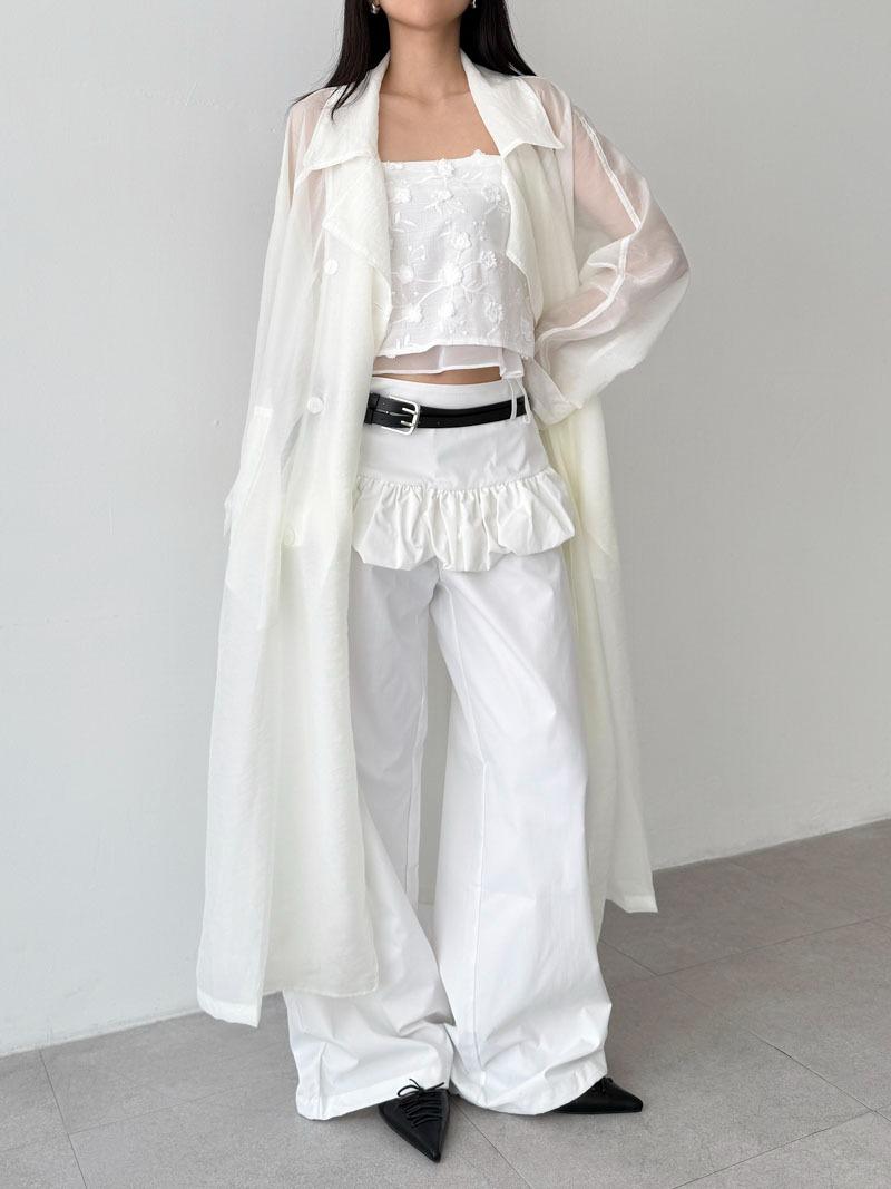 pure seethrough trench coat (3color)
