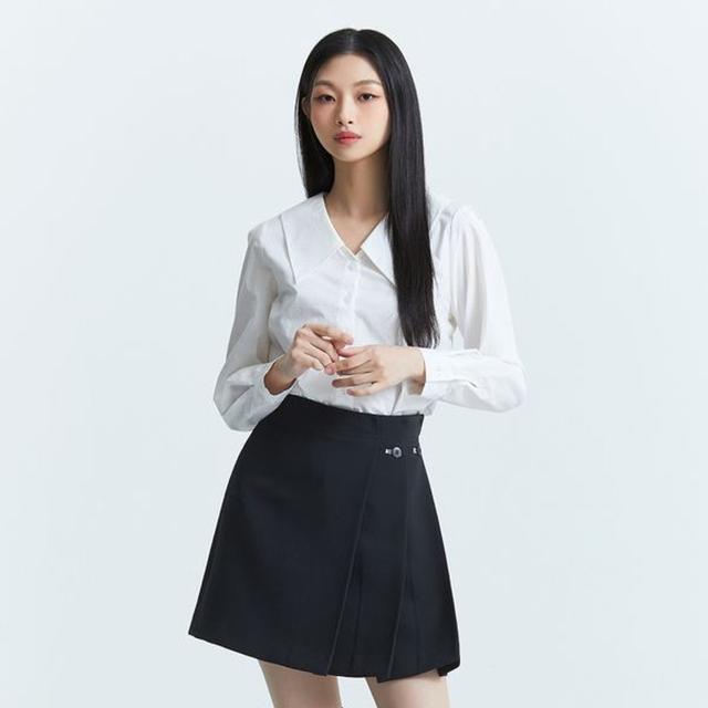 빅카라 크롭 블라우스 MIWBLC401G