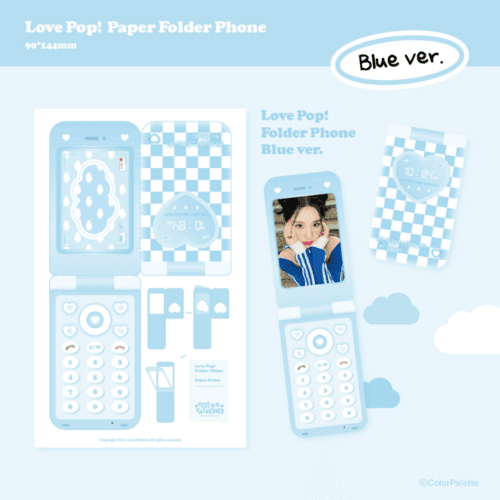 [컬러팔레트]러브팝 페이퍼 폴더폰 블루