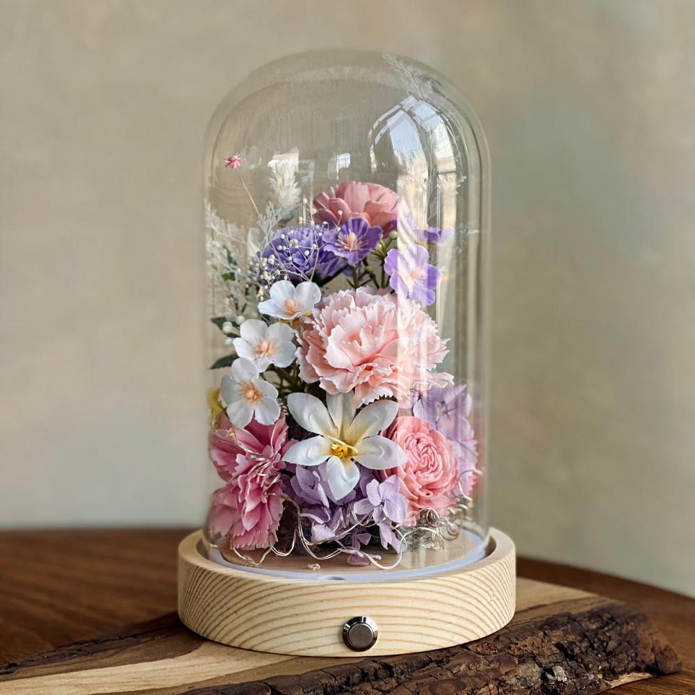 프리저브드 비누꽃 어버이날 카네이션 무드등 유리돔 테라리움 예단 환갑 스승의날 용돈 조화