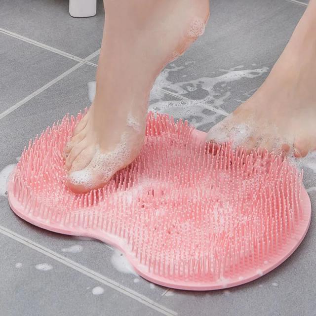 실리콘 문지름 브러쉬 욕실 미끄럼 방지 워시 발 패드 마사지 샤워 매트, 빨판 목욕 마사지 발 각질 제거 브러쉬 패드