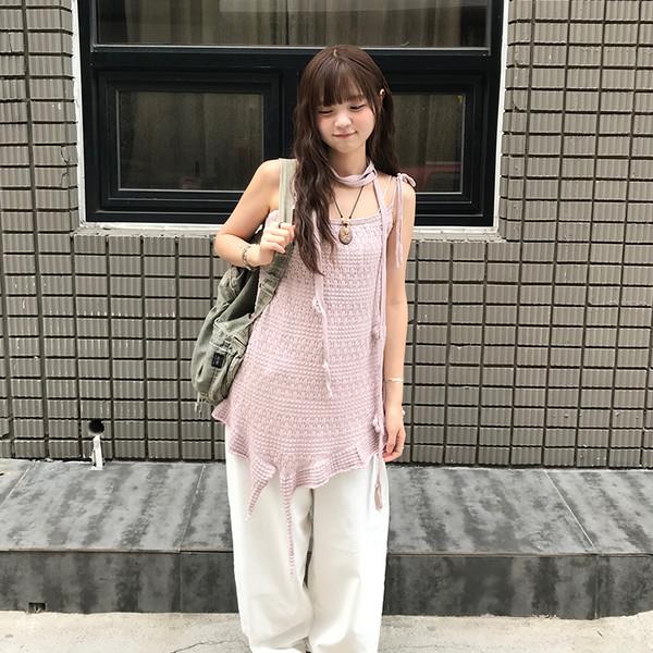 유루아 플라워 니트 원피스 ( ura flower knit ops ) ( 스카프 포함 )