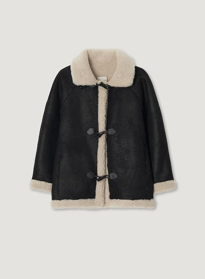 HARUKA MUSTANG COAT_BLACK