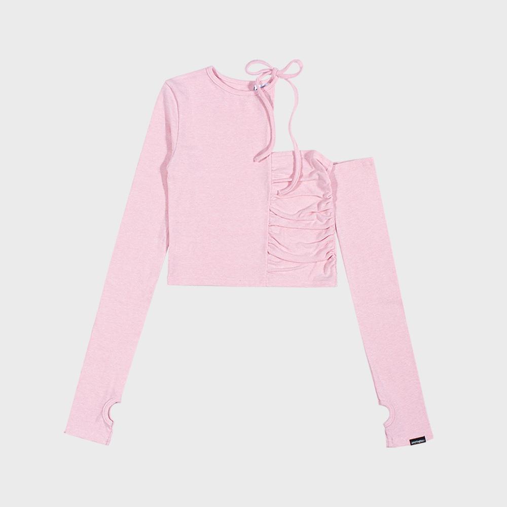UNBALANCED WARMER CROP TOP (Light Pink)