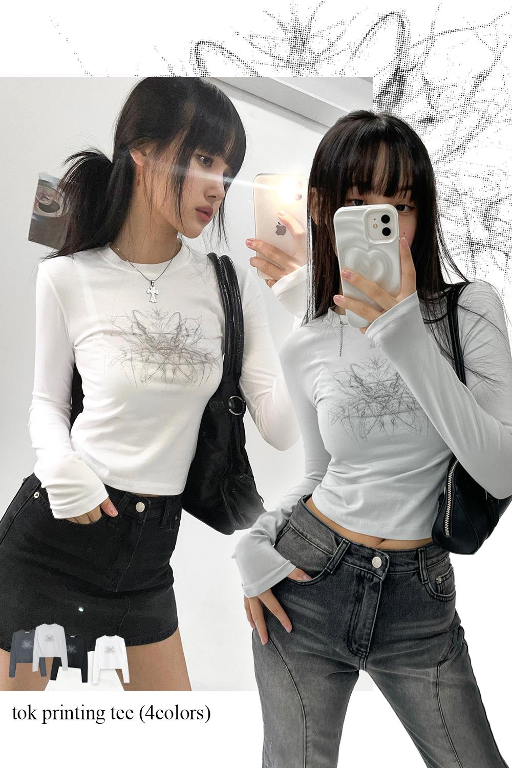 아쿠비클럽 tok printing tee (4colors)