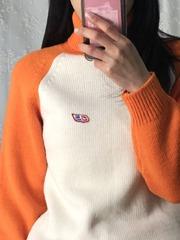 55DSL orange turtleneck knit