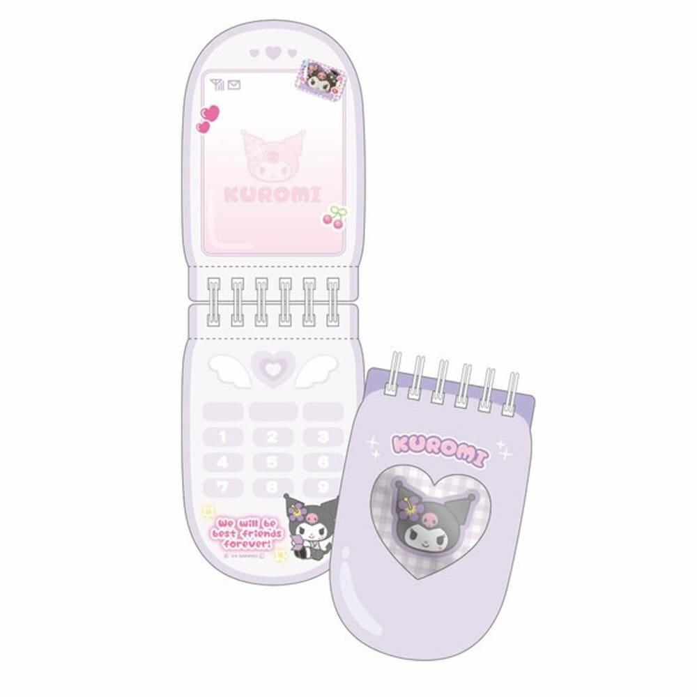 산리오 Y2K 핸드폰 폴더폰 모양 스타일 메모지 / 쿠로미