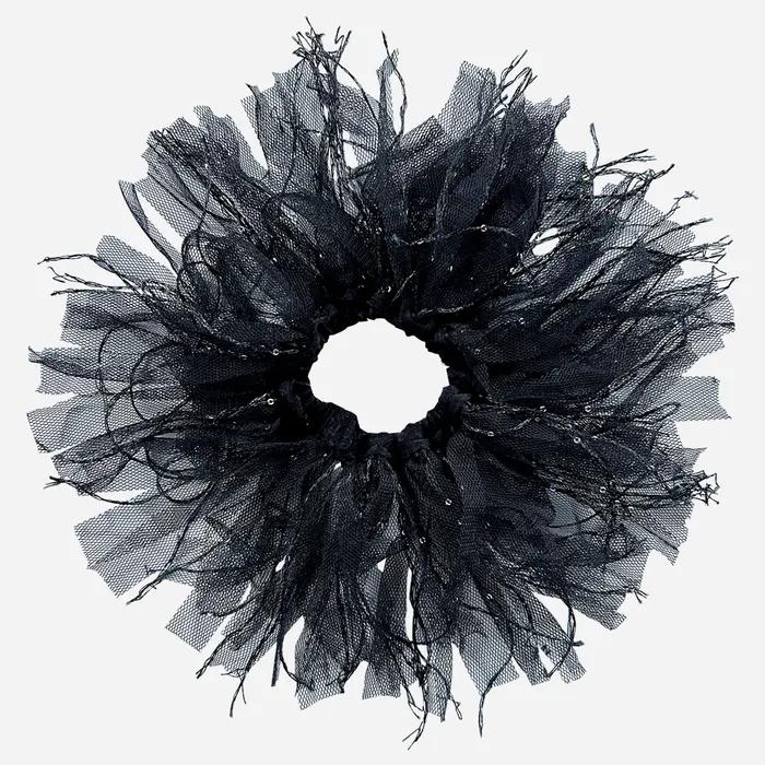 Glitter tassel scrunch - BLACK (글리터 테슬 스크런치 - 블랙)