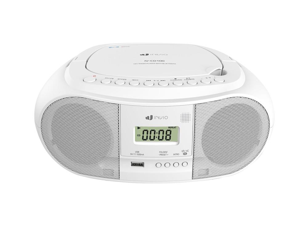 인비오 고출력 블루투스 CD플레이어 디지털 라디오 IV-CD100
