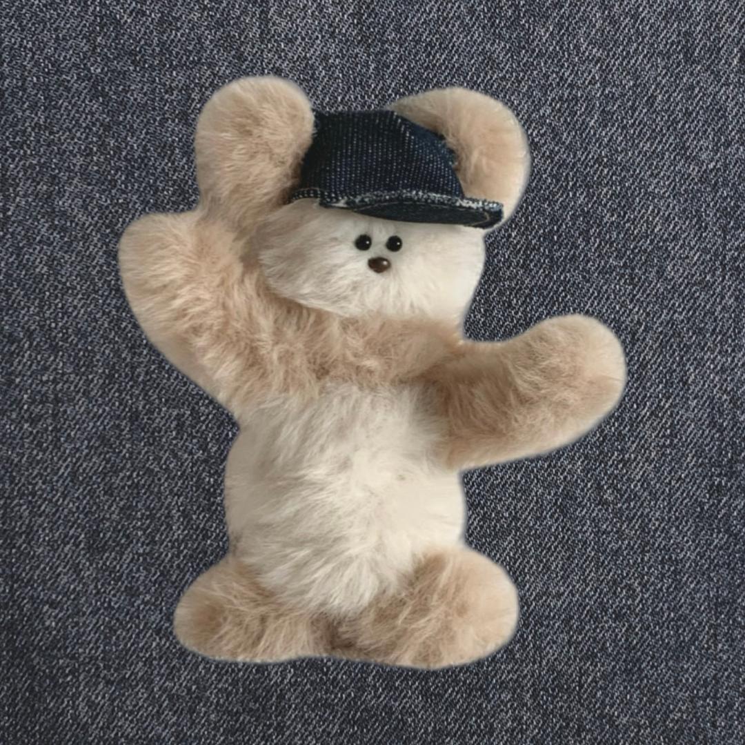 꼼짝 마! 아뵤 베이지곰 모루인형 키링