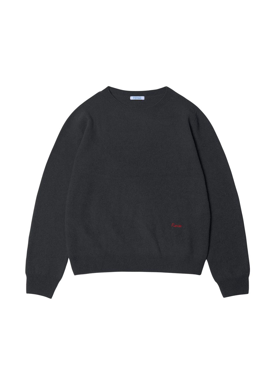 Basic Wool Knit Top_Dark Grey