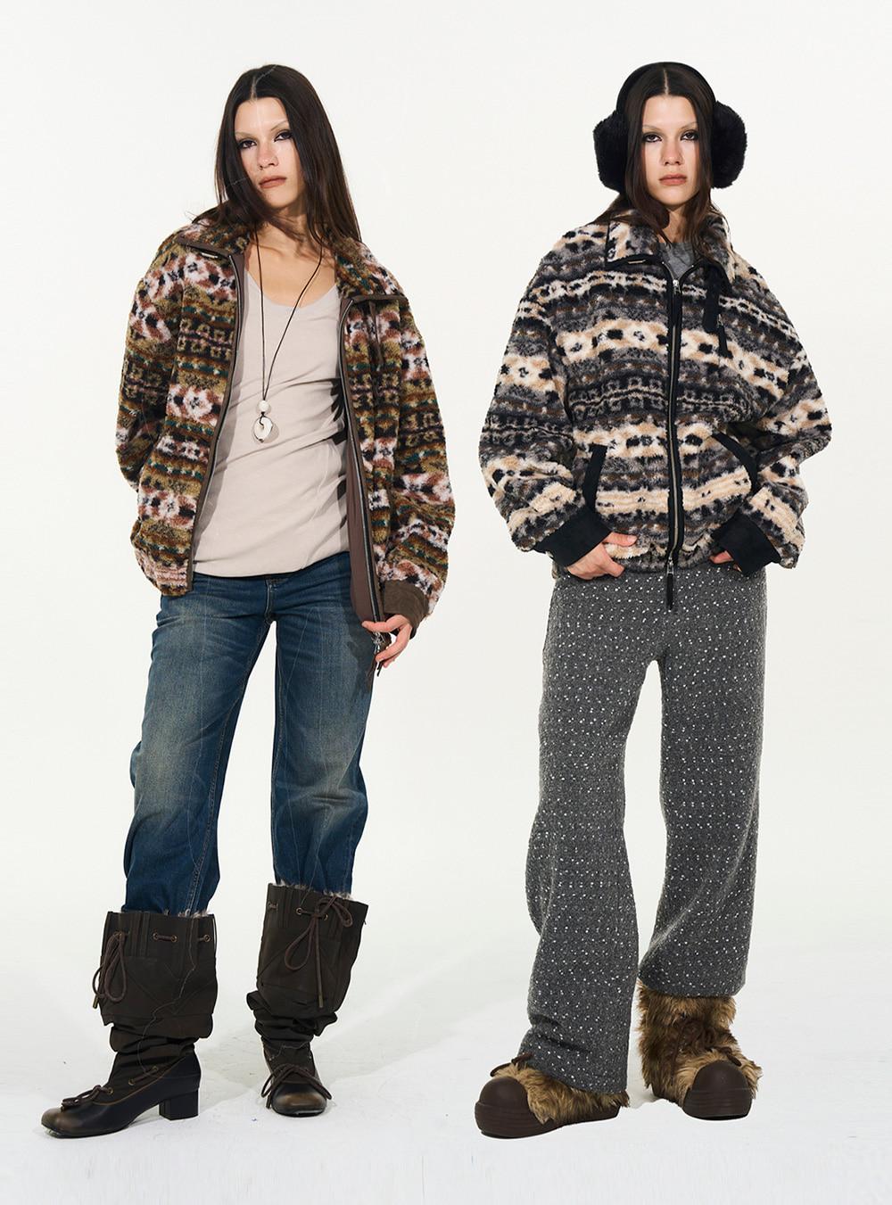 Nordic Patch Fleece Jacket (2color)