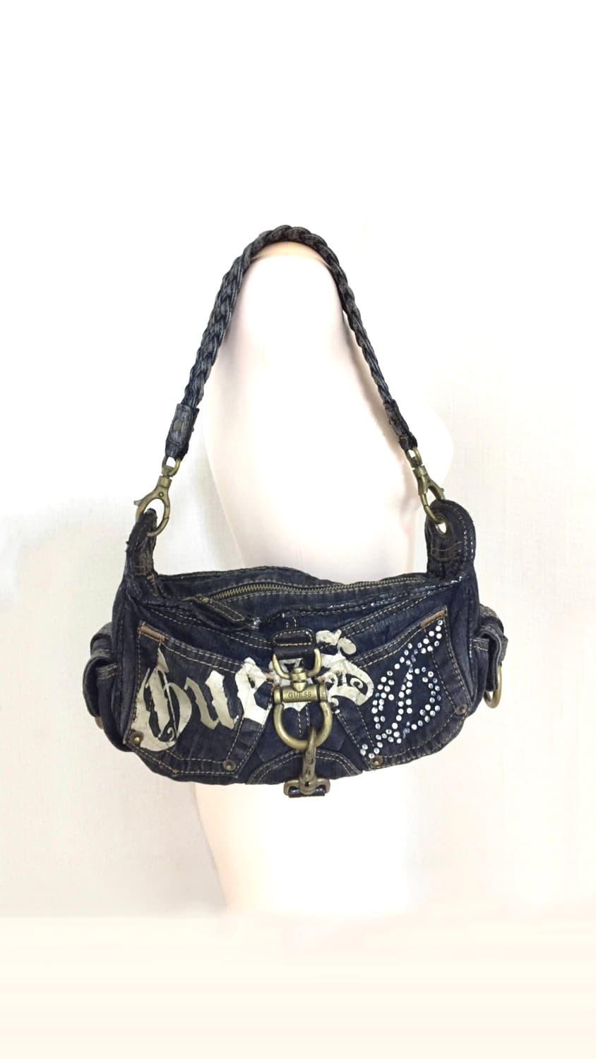 Guess Cubic demin bag 게스 데님백