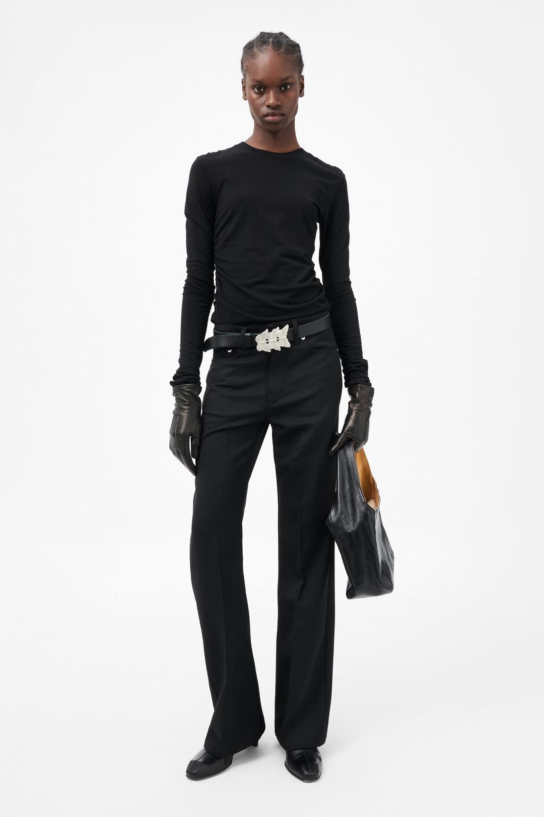 Boot Cut Black Permanent Crease