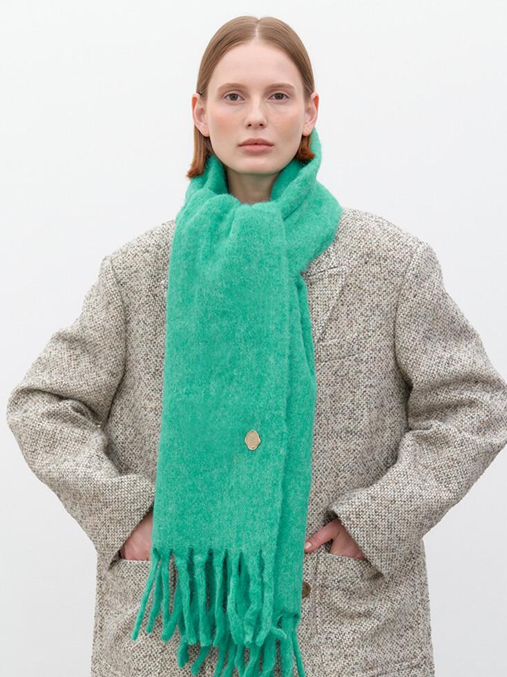 heavy wool color muffler (M036_green)