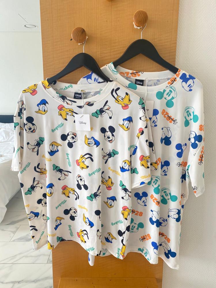 [여름잠옷,커플] 도널드덕미키 반팔반바지SET 냉장고 파자마파티 울랄라자주 플러드케이