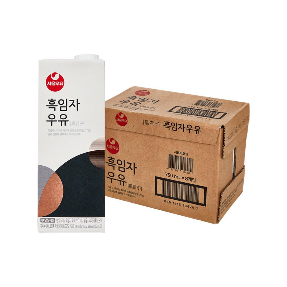 서울우유 흑임자우유 750ml, 8개