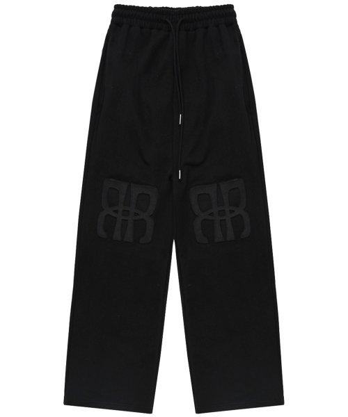 Square Logo 2way Pants - Black