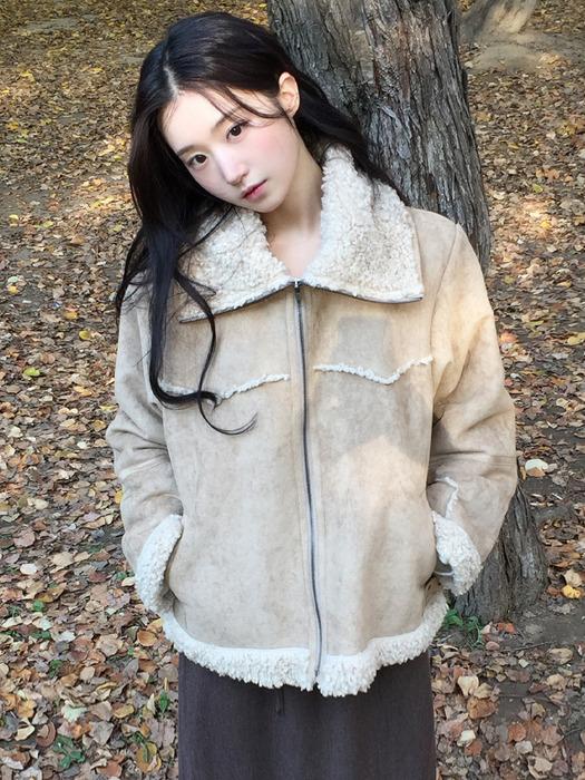 [시은PICK]Big Collar Westie Mustang Jumper_Beige(O25-OT08)