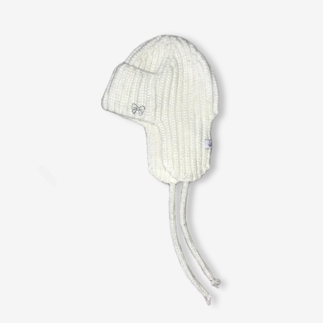 Ribbon Trooper Hat - ivory