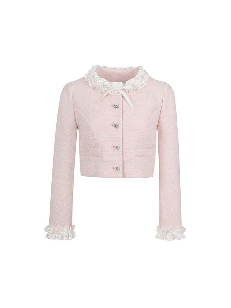 Ribbon Lame Frills Two Piece Dress【s0000007368】