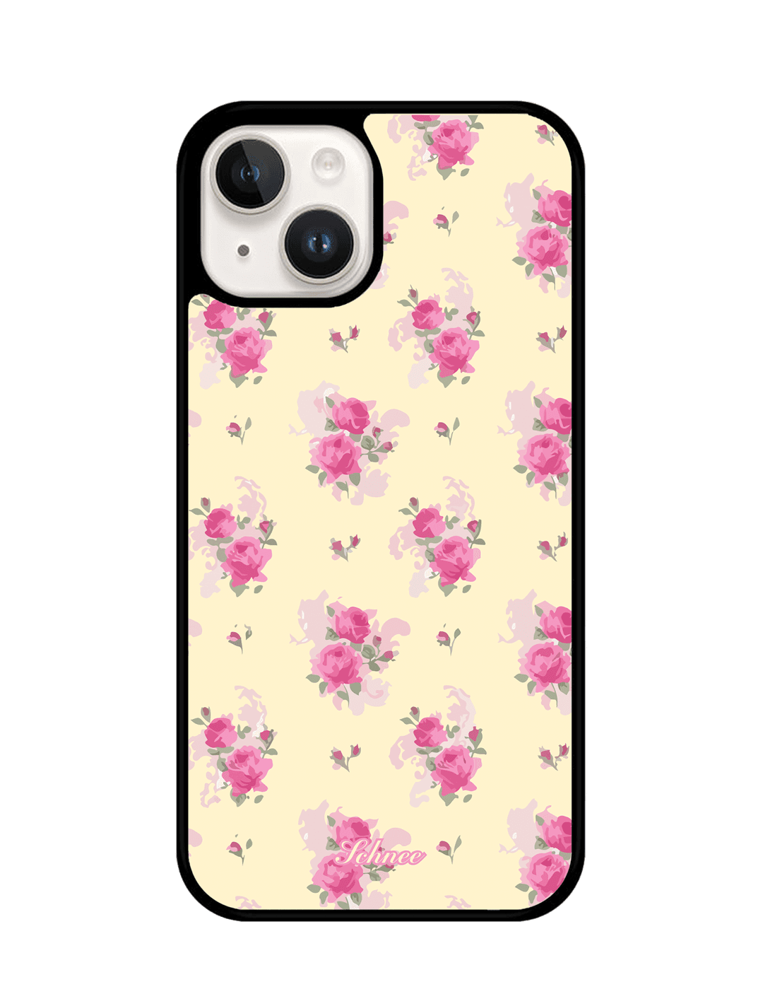 Rose Pattern phone case - Cream Yellow