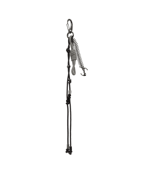 Fish Born Strap Key Ring / Charcoal