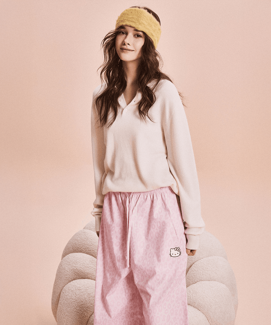 스파오 [4/13 예약판매💝][산리오캐릭터즈] 헬로키티 레오파드 잠옷바지_SPPPG23U07