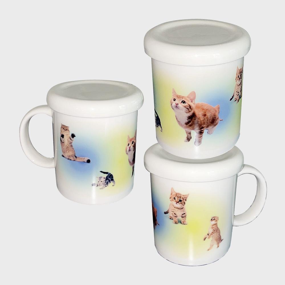 Gradation Cat mug (blue&yellow)