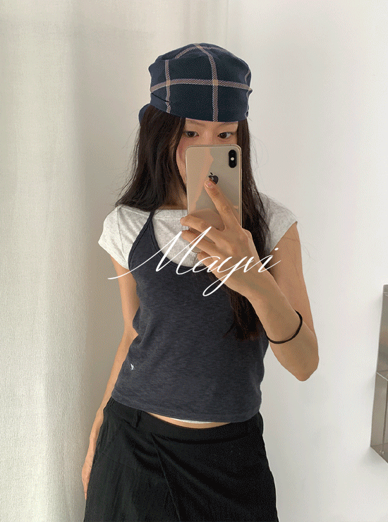언더비 [Mayvi/두장이상할인/여름] Kiki 쫀득 홀터 슬리브리스 (3 color)