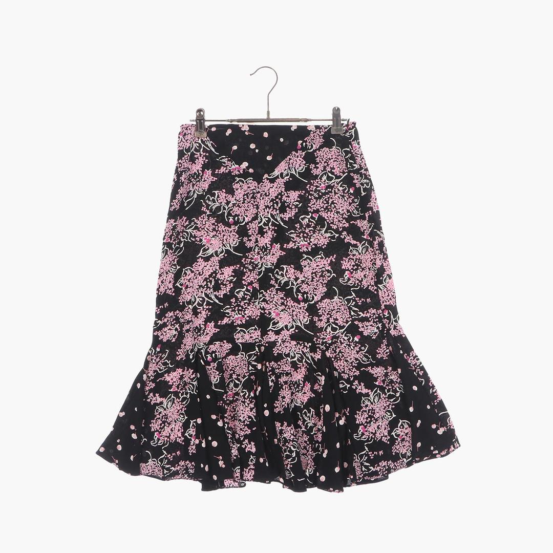 안나수이 레이온 플라워 스커트 여자 35cm