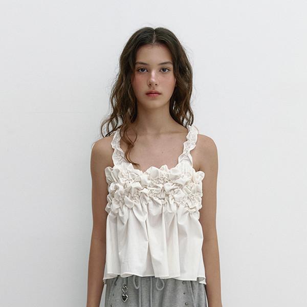 CLOUD RUFFLE BLOUSE (IVORY) (5월 16일 예약배송)